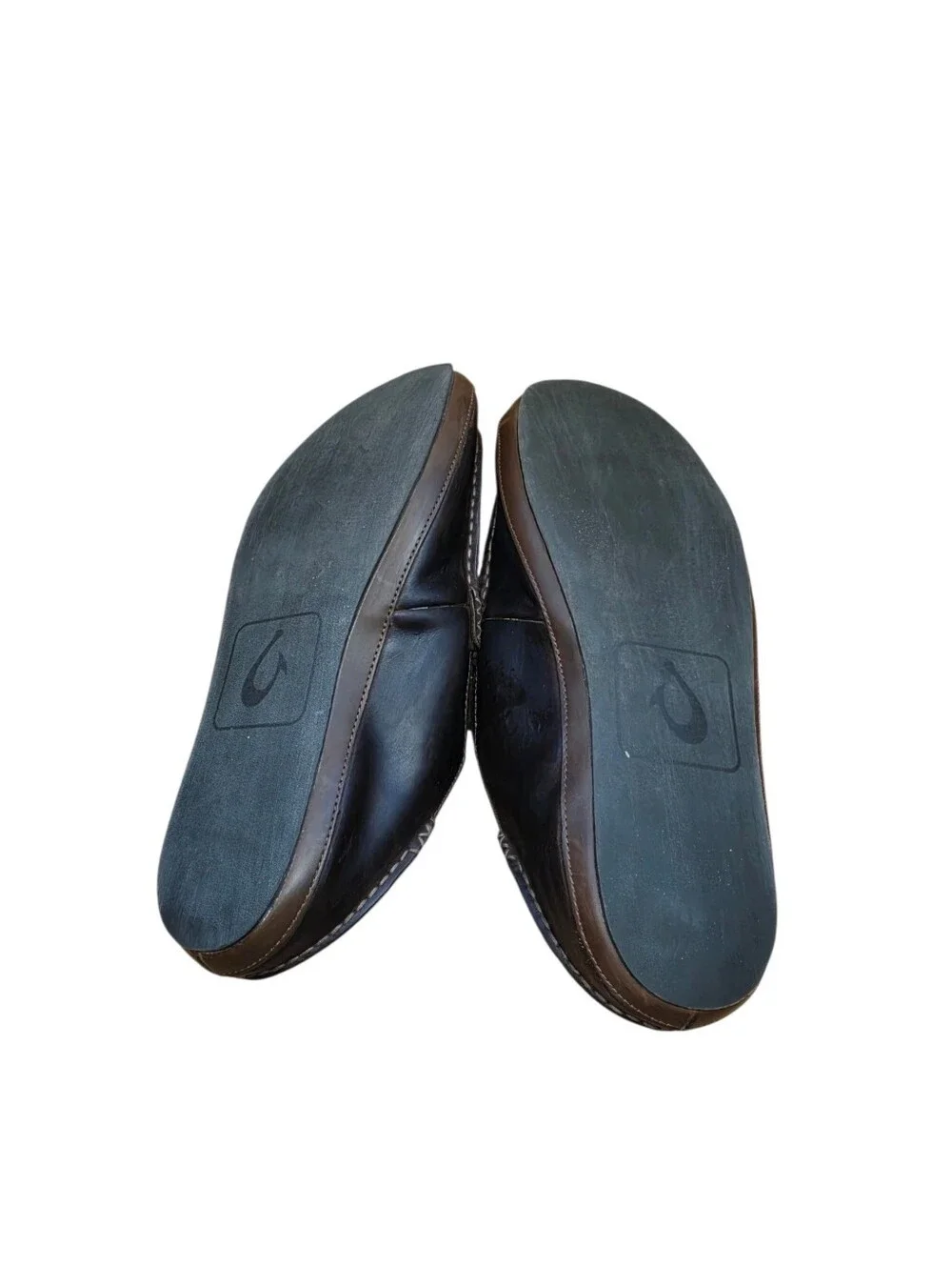 Olukai Moloa Brown Leather Fur Lined Slipper 12